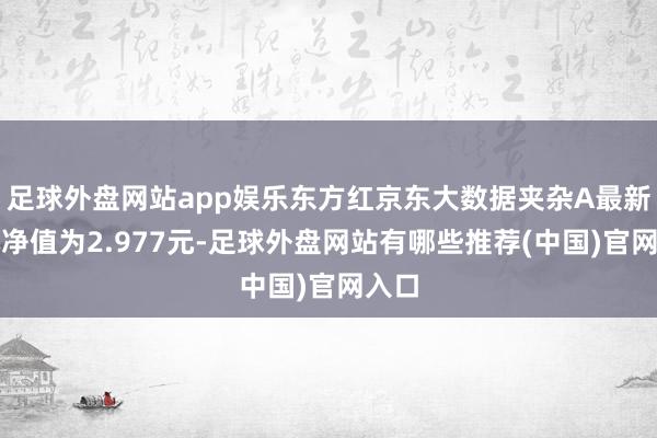 足球外盘网站app娱乐东方红京东大数据夹杂A最新单元净值为2.977元-足球外盘网站有哪些推荐(中国)官网入口