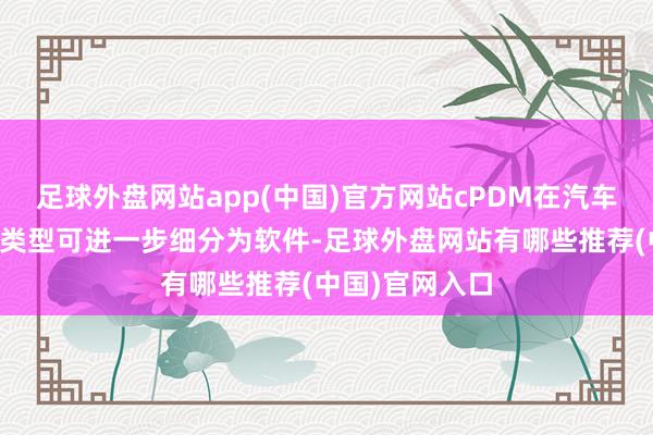 足球外盘网站app(中国)官方网站cPDM在汽车中的诓骗依据类型可进一步细分为软件-足球外盘网站有哪些推荐(中国)官网入口