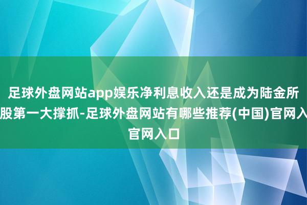 足球外盘网站app娱乐净利息收入还是成为陆金所控股第一大撑抓-足球外盘网站有哪些推荐(中国)官网入口