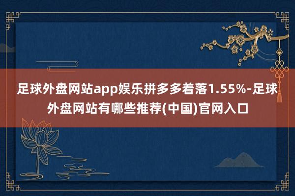 足球外盘网站app娱乐拼多多着落1.55%-足球外盘网站有哪些推荐(中国)官网入口