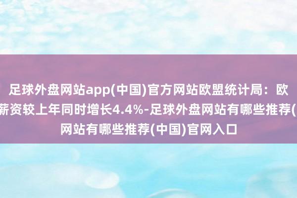 足球外盘网站app(中国)官方网站欧盟统计局：欧元区第三季度薪资较上年同时增长4.4%-足球外盘网站有哪些推荐(中国)官网入口