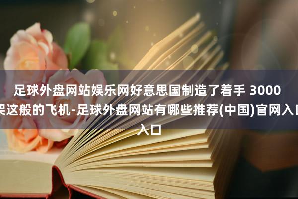 足球外盘网站娱乐网好意思国制造了着手 3000 架这般的飞机-足球外盘网站有哪些推荐(中国)官网入口