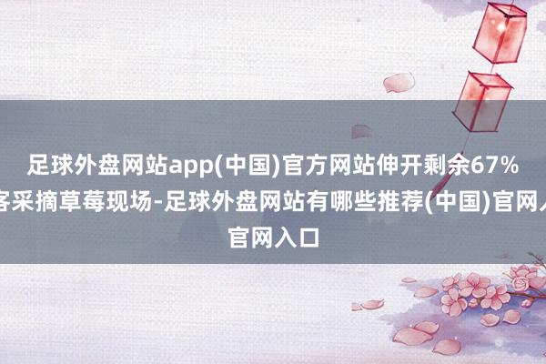 足球外盘网站app(中国)官方网站伸开剩余67%搭客采摘草莓现场-足球外盘网站有哪些推荐(中国)官网入口